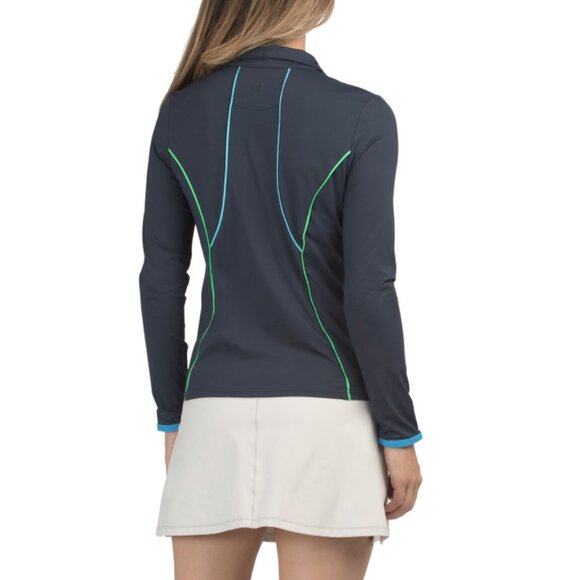 G/FORE Twilight Stretch Interlock Tipped Pullover Top - Picture 2 of 2